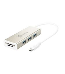 J5create USB-C 3-port USB-A HUB SD & Micro SD Card Reader (JCH347)