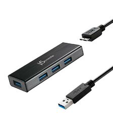 J5create USB 3.0 4-port Hub with 5V Power Adaptor (JUH340)