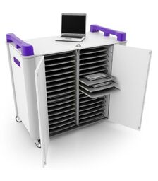 LapCabby 32-Device Mobile AC Charging Trolley - 15LC-LAP-32H-BL