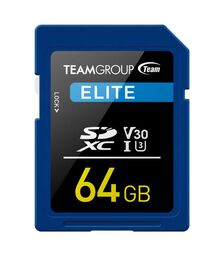 Team Group Elite SDXC UHS-I U3 64GB - 09T-ELITESDXC-64GB