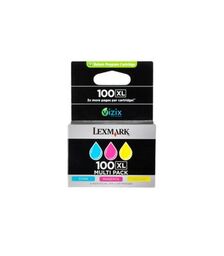 Lexmark #100XL TRI PACK INK- CYAN YELLOW MAGENTA - P/N:14N1293
