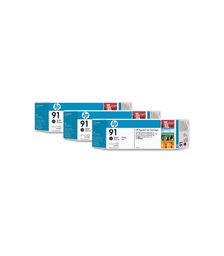 HP 91 Matte Black Ink Cartridges - 3-pack (C9480A)