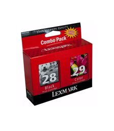 Lexmark #28 & #29 BLACK AND COLOUR TWIN PACK INK - P/N:TPANZ18