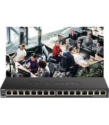 D-Link 16-Port Low Profile Gigabit Unmanaged Switch (DGS-1016S)