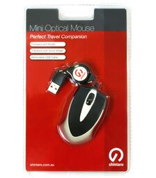 Shintaro Notebook Mini Optical Retractable Cable Mouse - 14SHM02