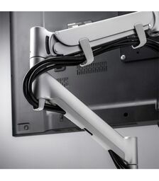 ATDEC AWM Single Arm Dual Rail Desk Mount Silver (AWMS-RHXB-GC-S)