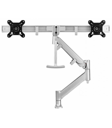 ATDEC AWM Single Arm Dual Rail Desk Mount Silver (AWMS-RHXB-GC-S)