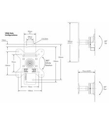 ATDEC Spacedec Display Direct Wall Mount Black (SD-WD)