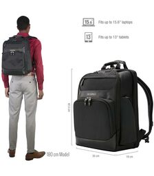 EVERKI Onyx Premium Friendly Laptop Backpack Up To 15.6" (EKP132)