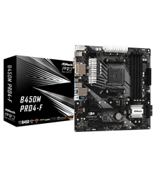 ASRock B450M Pro4-F AMD Socket AM4 Desktop Motherboard