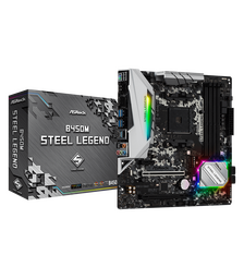 ASRock B450M Steel Legend Desktop Motherboard Socket AM4 Micro ATX