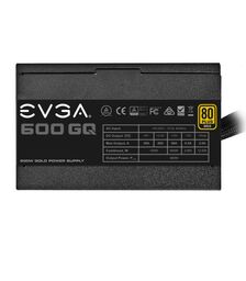 EVGA GQ 600W Power Supply Modular 80 Plus Gold - 110-GQ-0600-V4