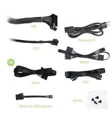 EVGA GQ 600W Power Supply Modular 80 Plus Gold - 110-GQ-0600-V4