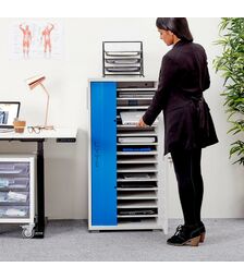 LapCabby Lyte Device Static Charging Cabinet - 15LC-LYT-16SD-BL