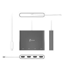 J5create USB-C to 4-Port Quad HDMI Multi-Monitor Adapter (JCA366)