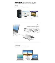 J5Create USB 3.0 to HDMI & VGA Multi-Monitor Adapter (JUA360)