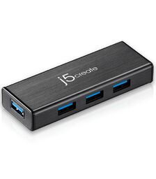J5create USB 3.0 4-port Hub with 5V Power Adaptor (JUH340)