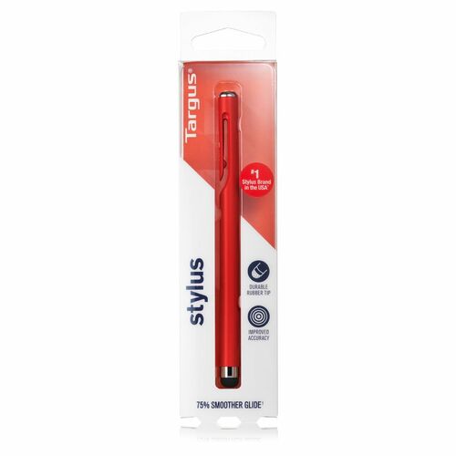 Targus Smooth Glide Standard Stylus - Red AMM16501US