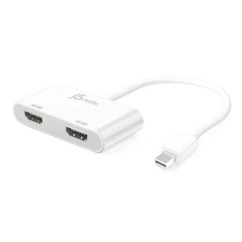 J5create Mini DisplayPort (MPD) to Dual HDMI Adapter (JDA156)