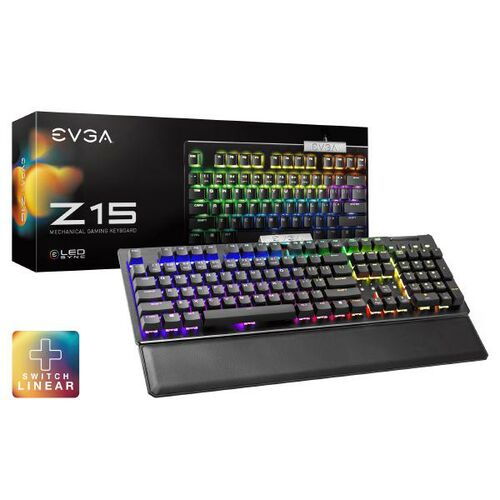 EVGA Z15 RGB Gaming Keyboard RGB Backlit LED - (821-W1-15US-KR)