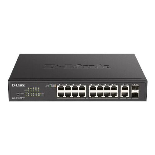 D-Link 18-Port Smart Managed Switch with 16 PoE+ (DGS-1100-18PV2)
