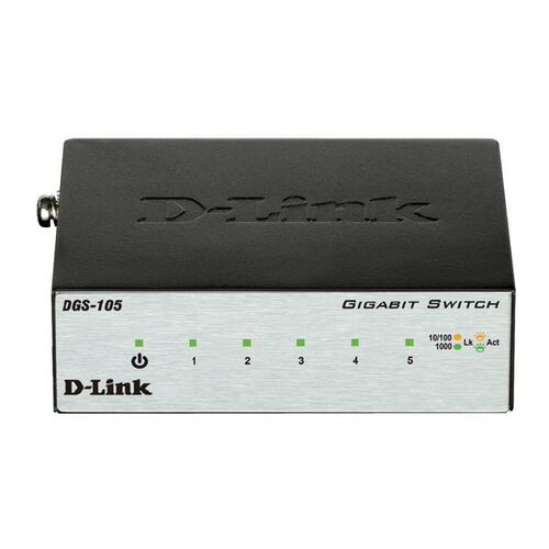D-Link 5-Port Gigabit Desktop Switch (Metal Housing) - DGS-105