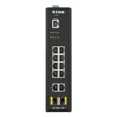 D-LINK 12-Port Industrial Smart Managed Switch - (DIS-200G-12SW)