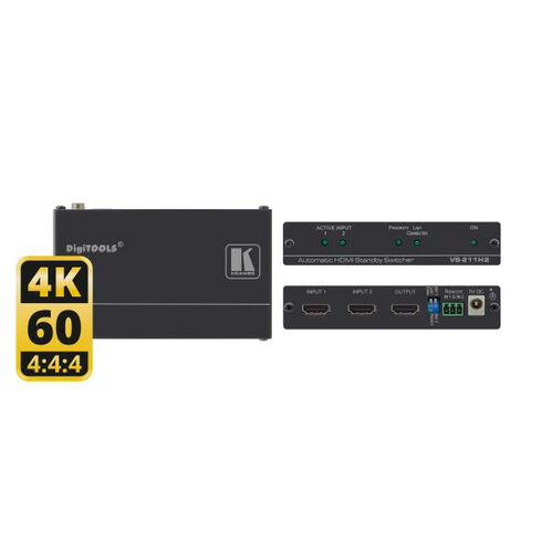 Kramer 2x1 4K HDR HDCP 2.2 HDMI Auto Switcher - 42KR-20-80353090