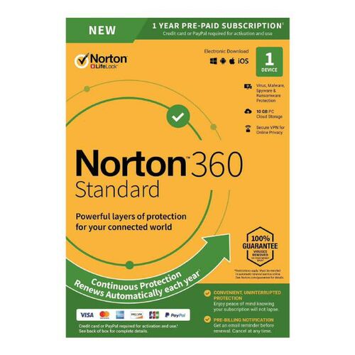 Norton 360 Standard 1 User 1 Device OEM (21396543)