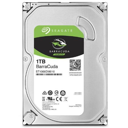 Seagate BarraCuda HDD 3.5" Internal SATA 1TB - 06ST1000DM010