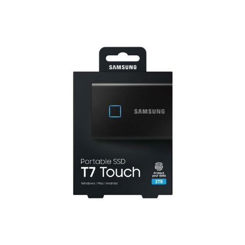 Samsung T7 Touch Portable SSD 2TB USB3.2 - 06SU-T7-2TBLK