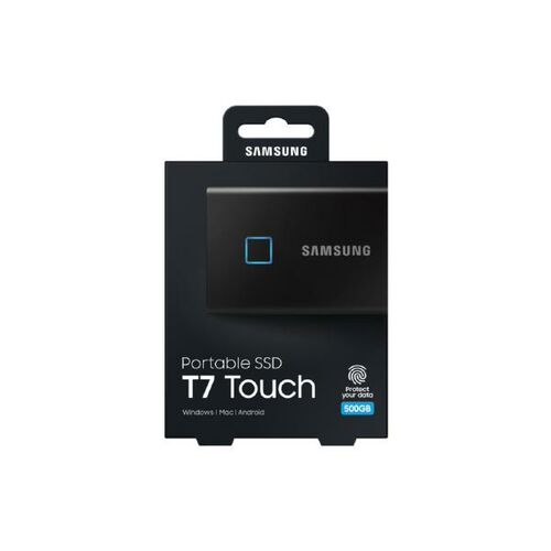 Samsung T7 Touch Portable SSD 500GB USB3.2 - 06SU-T7-500GBLK