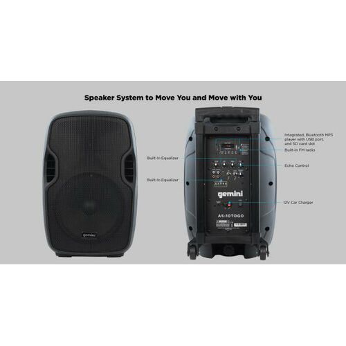 Misc Refurbished Gemini Portable PA Speaker System - AS-10TOGO-NQR
