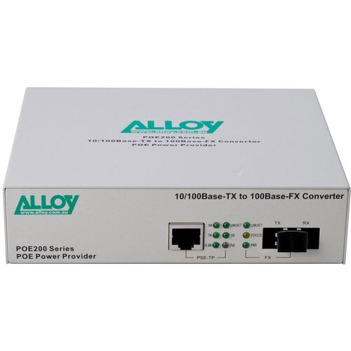 Alloy PoE PSE Fast Ethernet Media Converter - POE200LC