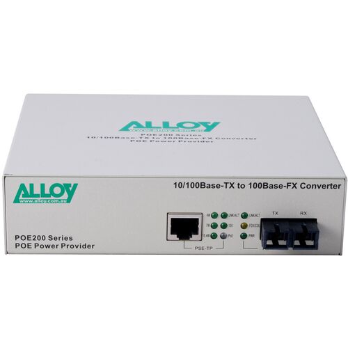 Alloy PoE PSE Fast Ethernet Media Converter - POE200SC.20