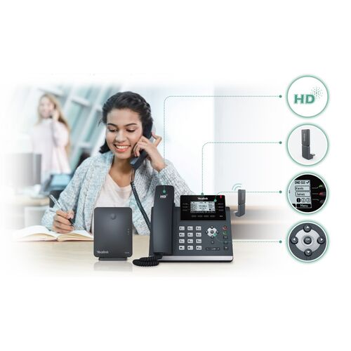 Yealink Wireless DECT Deskphone Solution - W41P