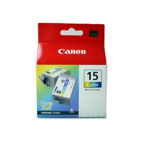 Canon BCI15C COLOUR INK TANK TWIN PACK - P/N:BCI15C