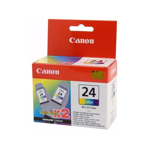 Canon BCI24C TWIN COLOR INK TANK - P/N:BCI24C-TWIN