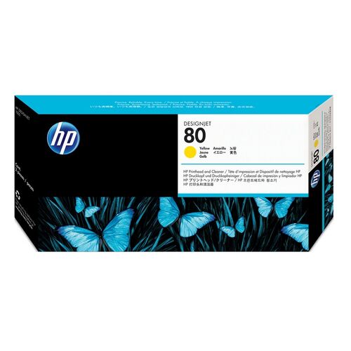 HP No 80 Yellow Printhead & Cleaner 17ml - C4823A