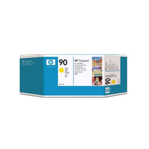 HP No 90 400ml Yellow Ink Cartridge - C5065A