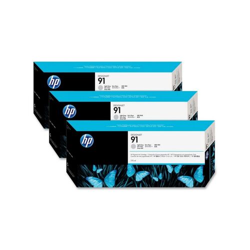 HP 91 Light Grey Ink Cartridge 3 Pack - C9482A