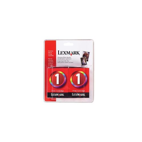 Lexmark #1 & #1 TWIN PACK STD Ink CartridgeS - P/N:TPANZ07