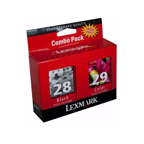 Lexmark #28 & #29 BLACK AND COLOUR TWIN PACK INK - P/N:TPANZ18