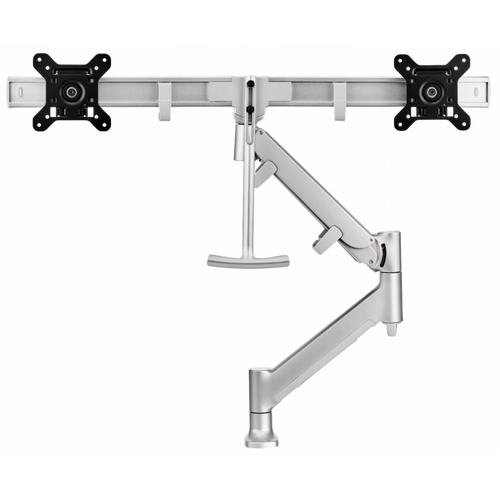 ATDEC AWM Single Arm Dual Rail Desk Mount Silver (AWMS-RHXB-GC-S)
