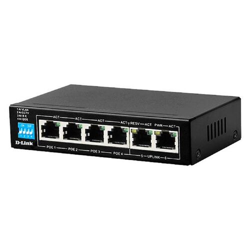 D-Link 6-Port 10/100Mbps PoE Switch - (DES-F1006P-E)