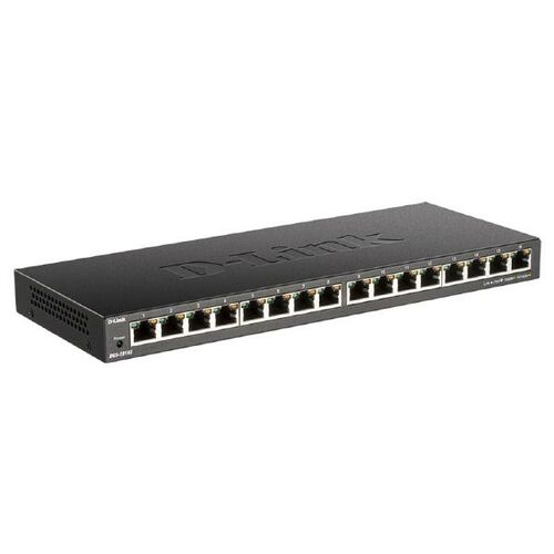 D-Link 16-Port Low Profile Gigabit Unmanaged Switch (DGS-1016S)