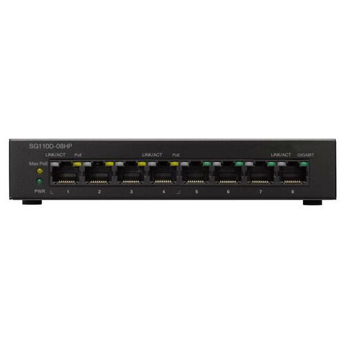 Cisco SG 110 8-Port Gigabit Desktop Switch 4 PoE SG110D-08HP-AU