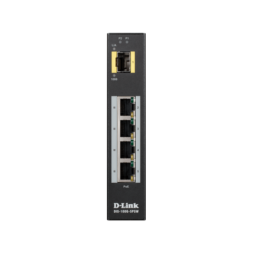 D-Link 5-Port Gigabit Industrial PoE Switch - (DIS-100G-5PSW)