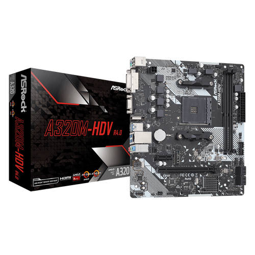 ASRock A320M-HDV Desktop Motherboard AMD Socket AM4