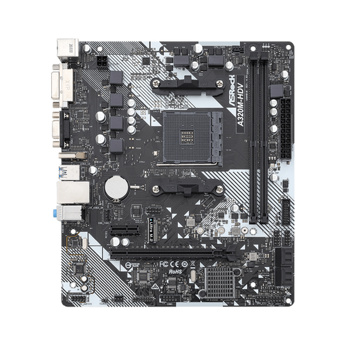 ASRock A320M-HDV Desktop Motherboard AMD Socket AM4